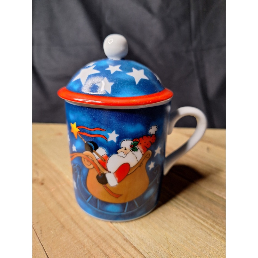 Center Street Design Night Riders Christmas Mug Debbie Crabtree 1st Edition 1999
